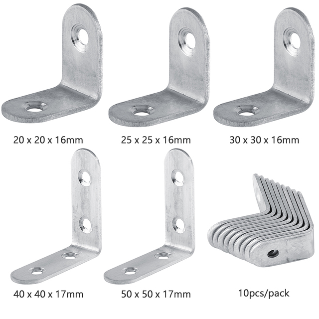 Custom L Shaped Galvanized Metal Steel Angle Corner Brackets