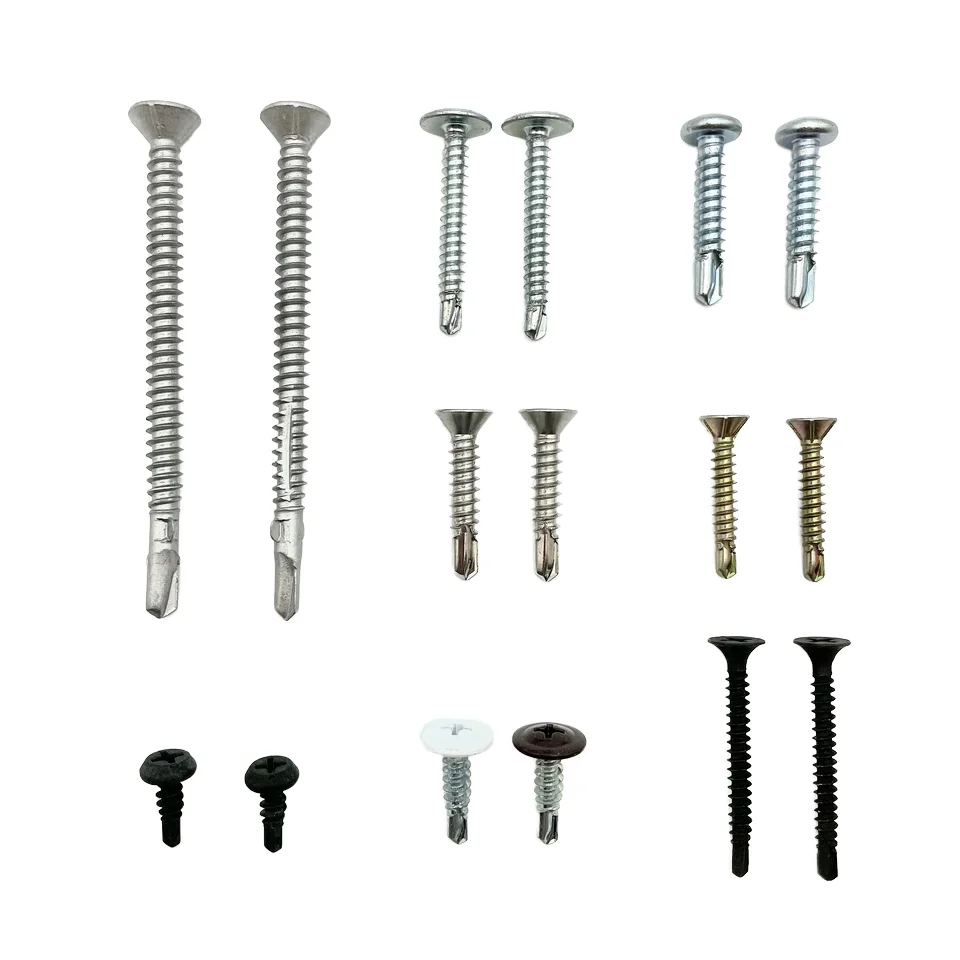 Carbon Steel or Stainless Steel Flat Head Wafer Head Self-drilling Roofing Screw
