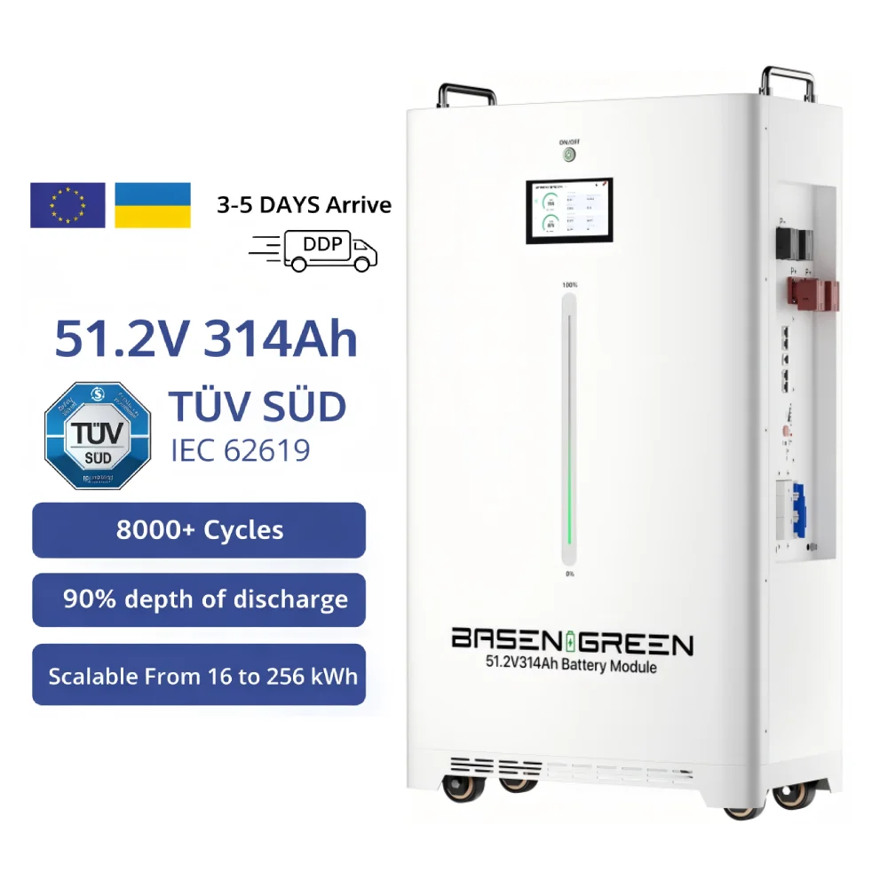 16kWh 51.2V 314Ah Lithium Battery Pack with TUV Certification