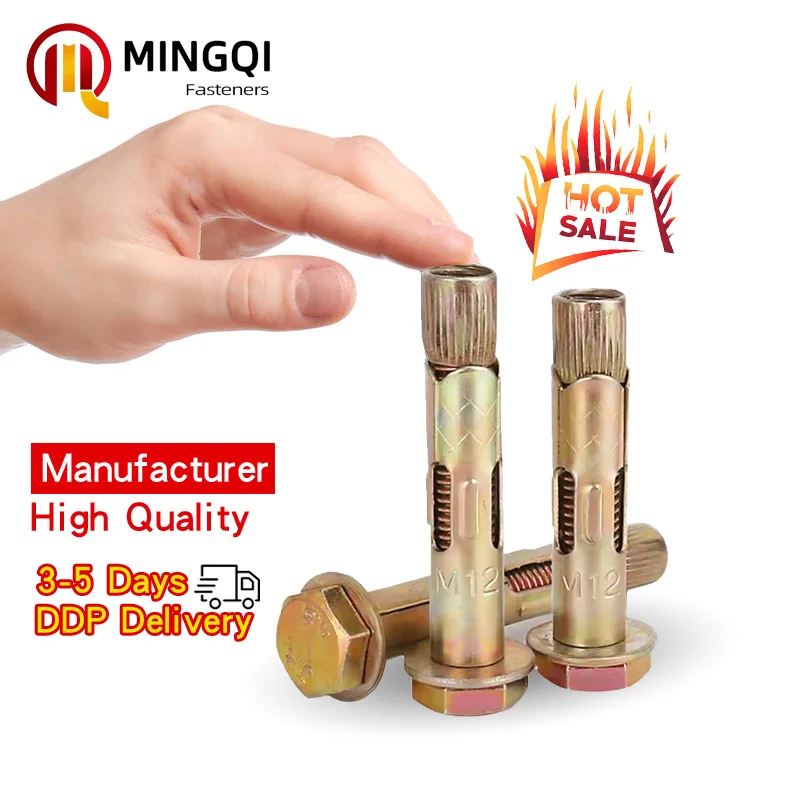 High Quality Galvanized Carbon Steel M8 M10 M12 M16 Drop in Expansion Anchor
