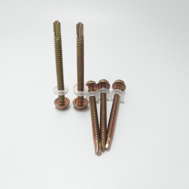 Building Roofing Tek Screws With Rubber Washers Tornillos Hex Head Self Drilling Fixings
