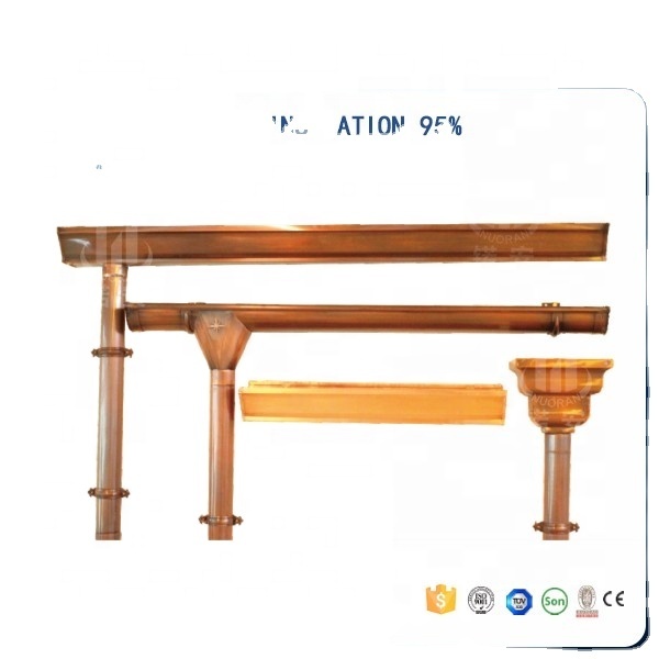 Long Life Span Pure Copper Gutter and Fitting