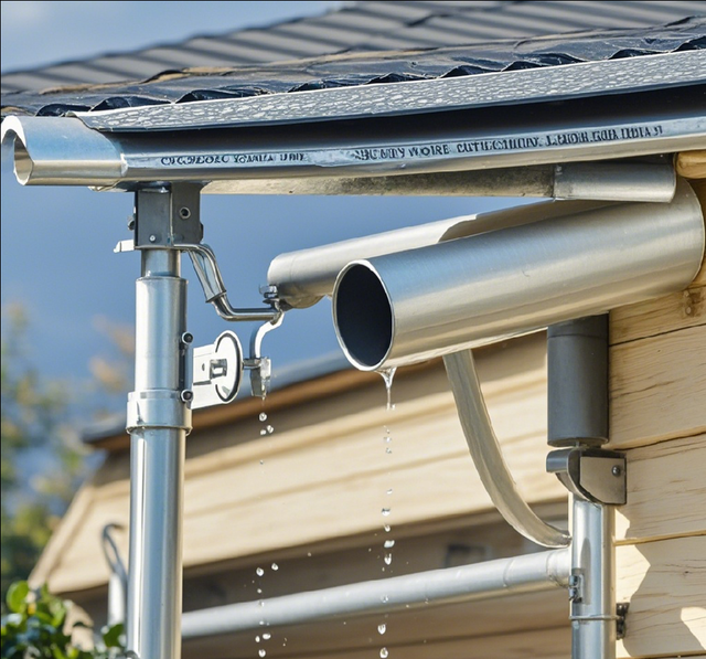 DGHX Customized Heavy-Duty Aluminum Rain Gutter System Metal Roof Water Gutter