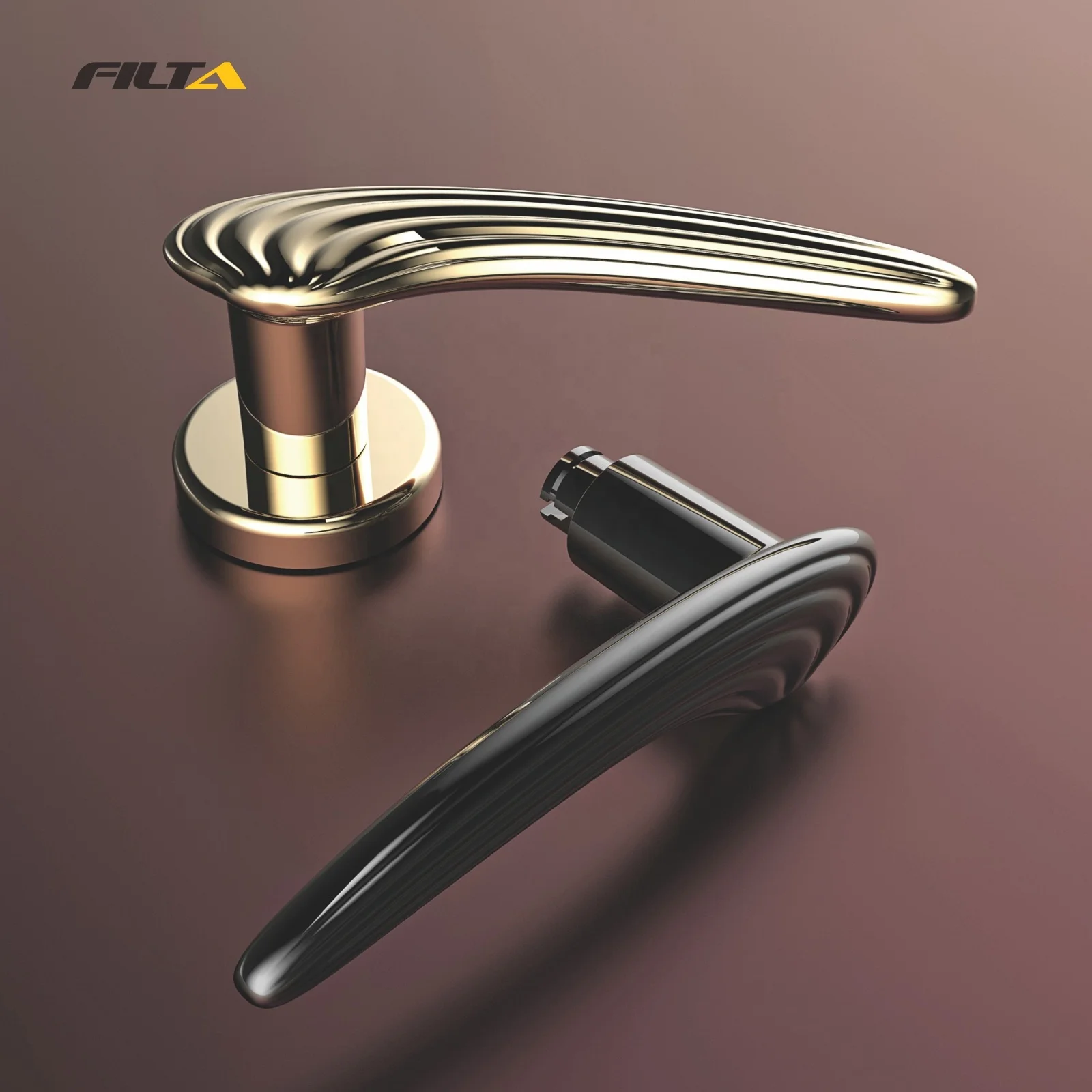 High Quality Brushed Zamak Design Door Lever Handle