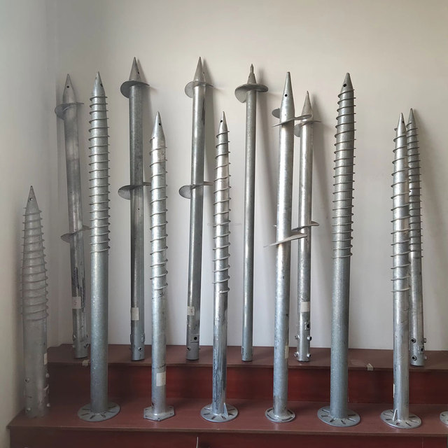 Factory Q235 Hot Dip Galvanized Ground Screw Piles Solar Post Anchor