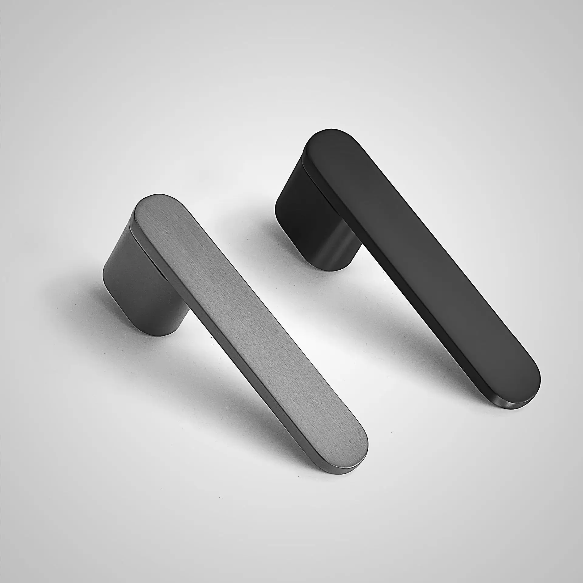 Factory Design Simple Zinc Alloy Matte Black Door Handle