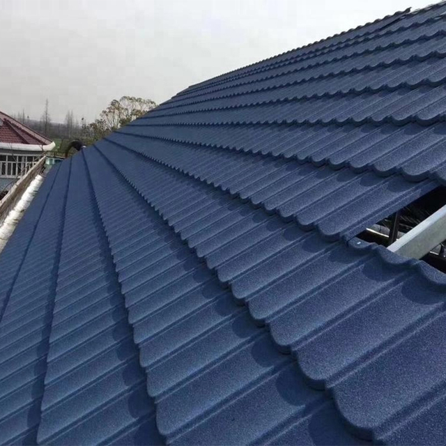 Weatherproof Colorful Stone Coated Metal Roof Tile Corrugated Bond Style