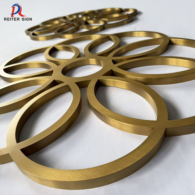 Custom 3D Stainless Steel Metal Signage Outdoor Advertising Direction