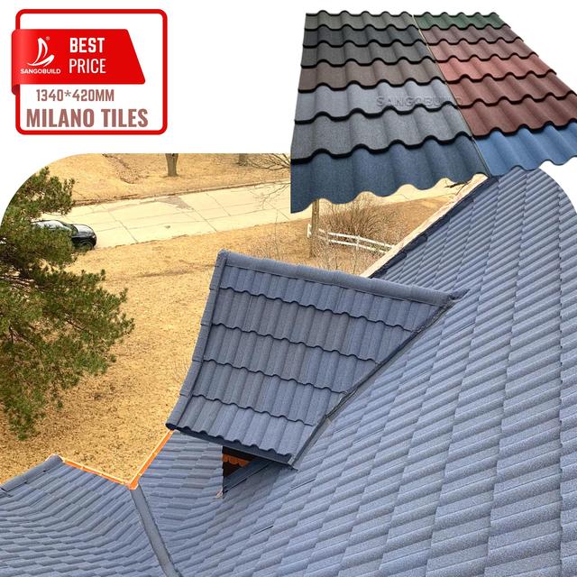 Supplier Color Stone Metal Sheet Versatile Stone Coated Metal Roof Tiles