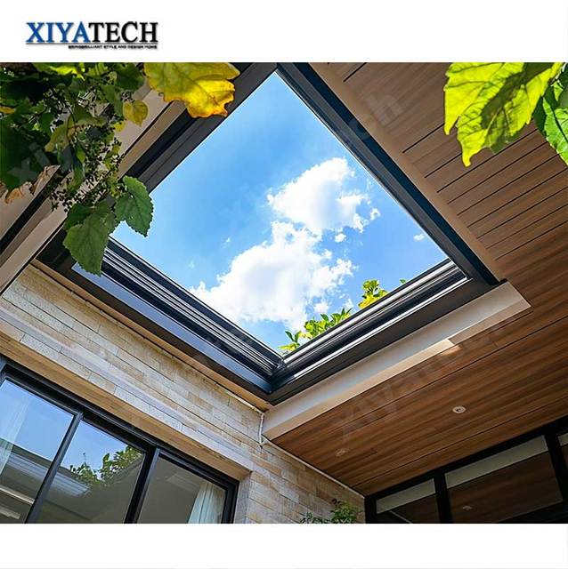 XIYATECH Modern Design High Quality Luxury Rainproof Triple Glazed Automatic Skylight