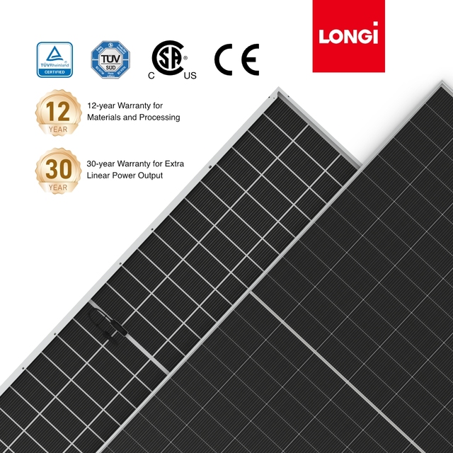 LONGi CE Certified Bifacial 585W Solar Panel System