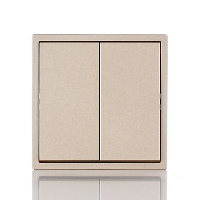 Modern Design Big Board 2 Gang Light Push Button Switch