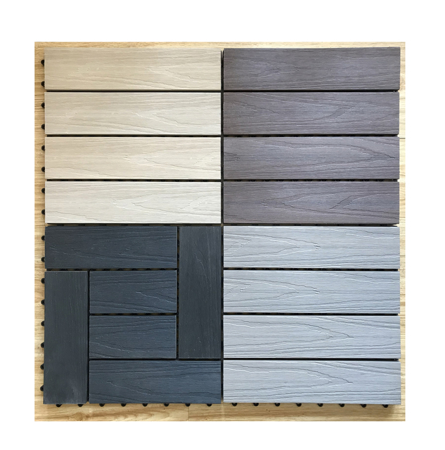 WPC Co-extrusion Tiles Plastic Wood Composite Pavement