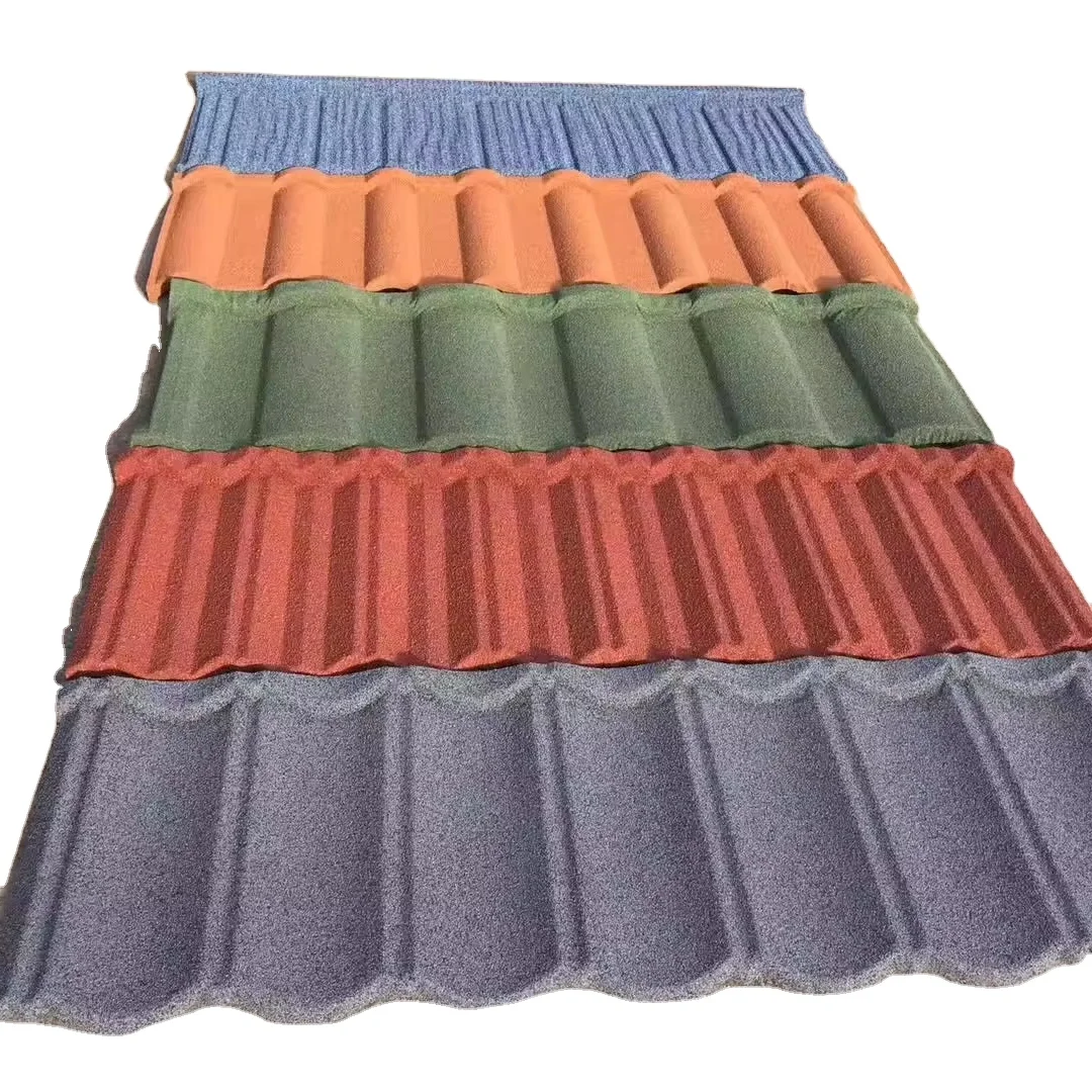 Roofing Tiles Color Stone Coated Metal Roof Tiles Rainbow Stone Coated