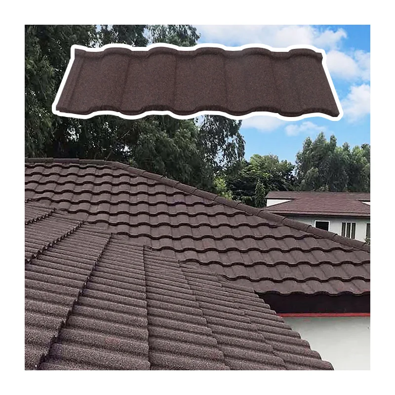 Steel Metal Roofing Tile Roman Tile 0.35mm 0.45mm 0.5mm Red Black Grey