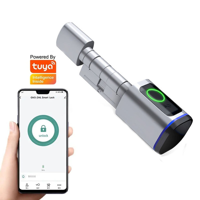 Tuya Smart Wifi Door Lock with Remote Control Aluminum Cylinder