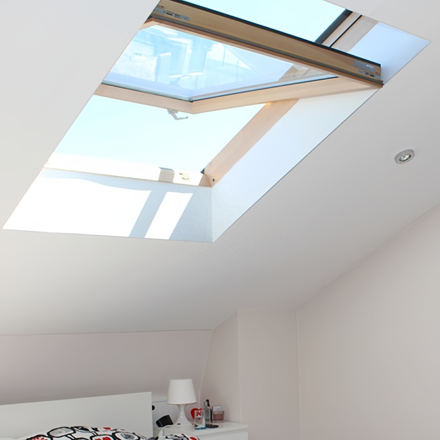 Customized Natural Light Adjustable Angle Top Hung Openable Automatic Skylight