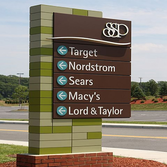 China Supplier Outdoor Advertising Wayfinding Signage Street Sign Pylon