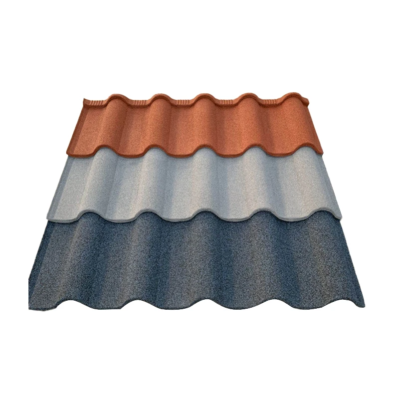 Modern Design Style Rainbow Colorful Metal Tile Stone Coated Steel Roof