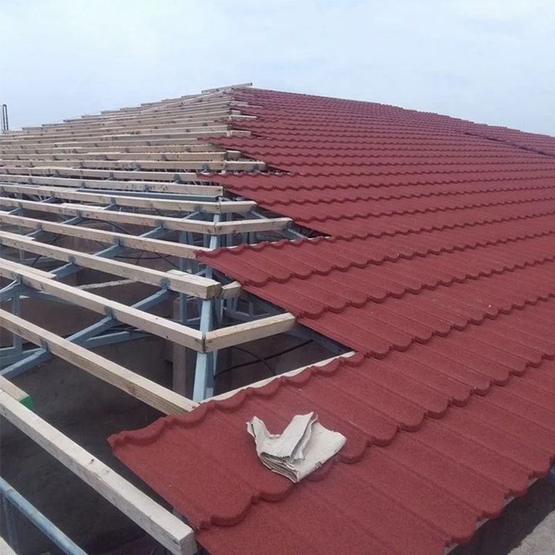 Weatherproof Colorful Stone Coated Metal Roof Tile Corrugated Bond Style