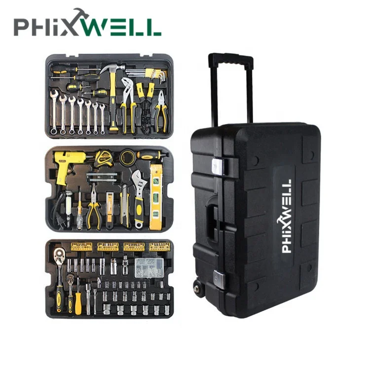 255PCS Three Layers Trolley Professional Hand Tool Set Electricians Main