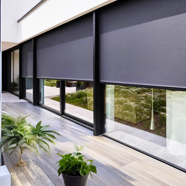 Outdoor Waterproof Zip Track Screen Roller Blind