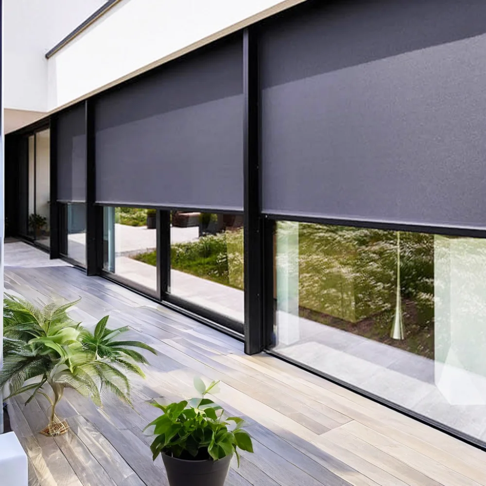 Outdoor Waterproof Zip Track Screen Roller Blind