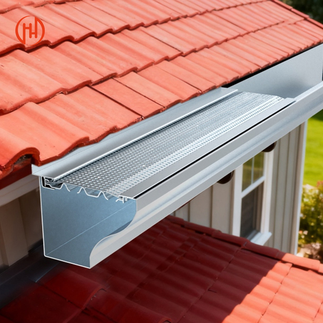 Brilliance EU Standard Aluminium Rain Gutter Weather Resistant Villa Roof Drainage