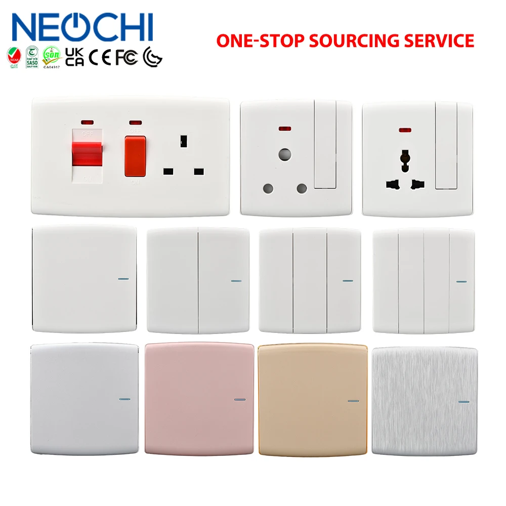 Custom Designer 1/2/3/4 Gang Way Light Wall Switches