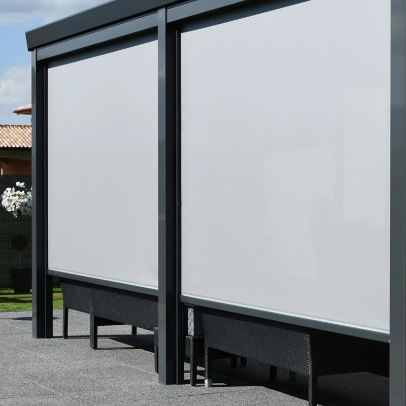 Modern Aluminum Pergola Curtains Zip Screen