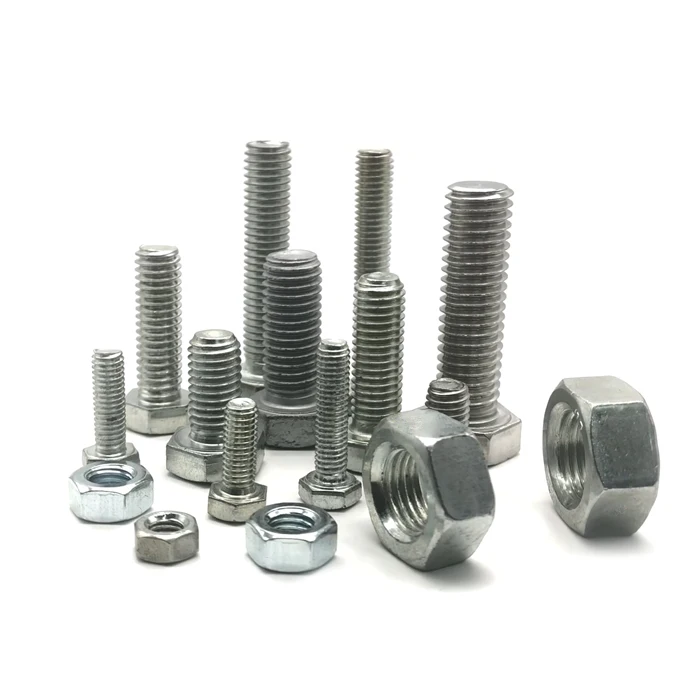 Hex Bolt Din933 Din 934 M6 M8 M10 M12 M17 M20 Hdg Galvanized Structural