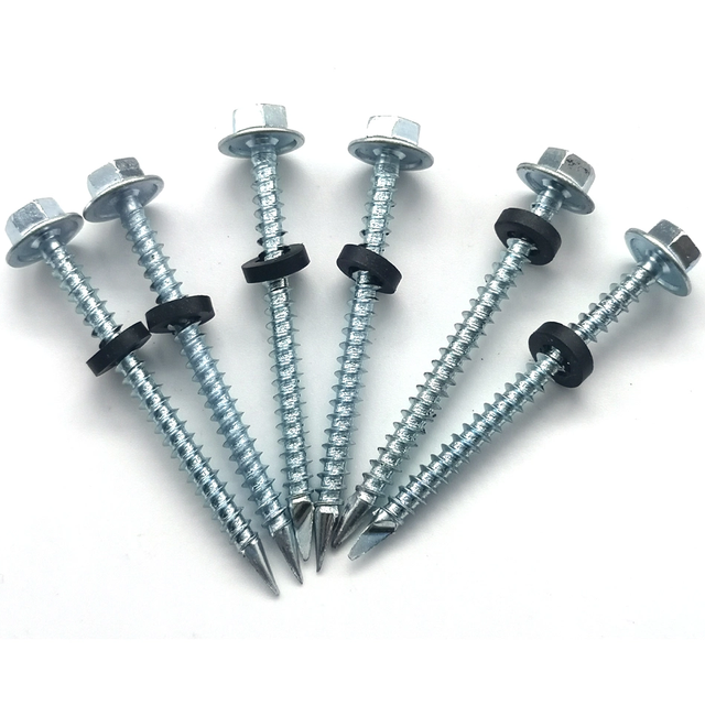 SDPSI DCT Zinc Plated Steel Hex Head Self Tapping Roofing Screws Roof Fixings