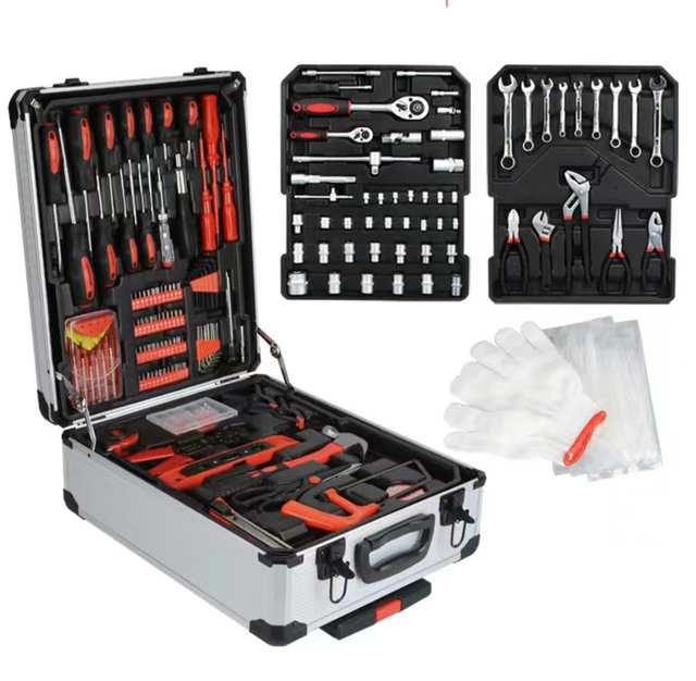 Mechanic 499Pcs Professional Hand Tools Set Aluminum Tool Trolley case
