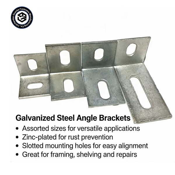 Eavy Duty Galvanized Angle Bracket Adjustable Slotted Hole L Bracket