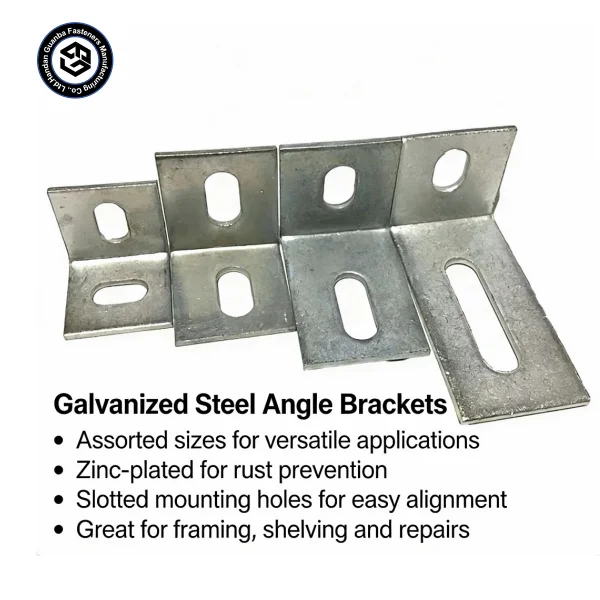 Eavy Duty Galvanized Angle Bracket Adjustable Slotted Hole L Bracket