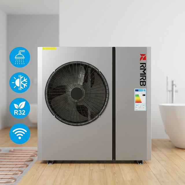 EVI Air Source Hot Water Heat Pump Heating Cooling