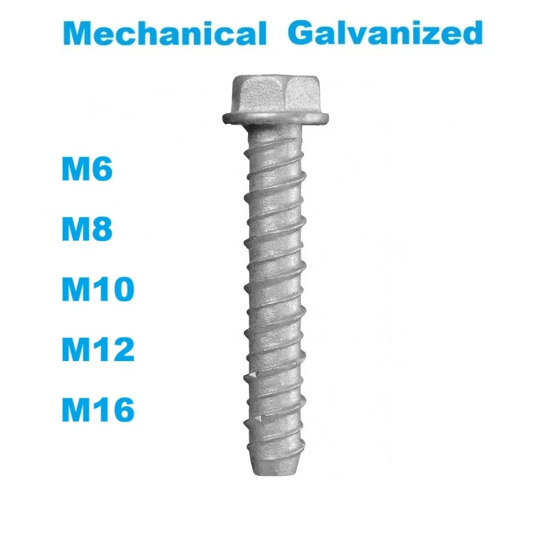 Hex Flange Head Concrete Screw Anchor M6 M8 M10 M12 M16