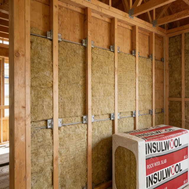 Construction Building Fireproof Rock Wool Thermal Insulation Board
