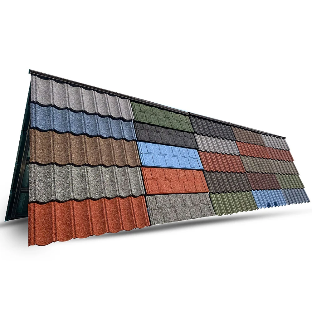 Hot Selling Classic Stone Coated Metal Roof Tile Colorful Stone Coated