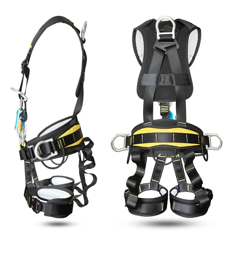 CE Certified Full Body Safety Harness 5 Points Adjustable Climbing Belt