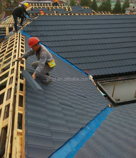 European and American Standard Modern Metal Roof Tiles Featuring Asphalt