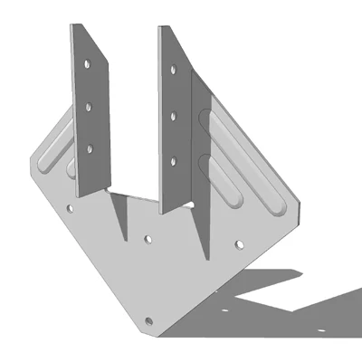 Reinforced Hot Dip Galvanising Bracket Triangle Corner Metal Angle