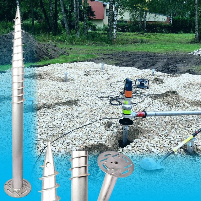 Heavy Duty Earth Screw Ground Anchor Piles Galvanized