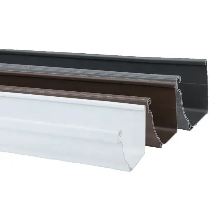 White K Style 6.0-Inches x 10.0-Inches Rain Hidden Gutter Durable Aluminum Gutter