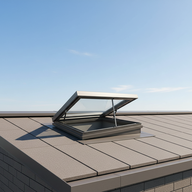 Modern Insulated Aluminum Alloy Automatic Foldable Skylight with Vertical Opening