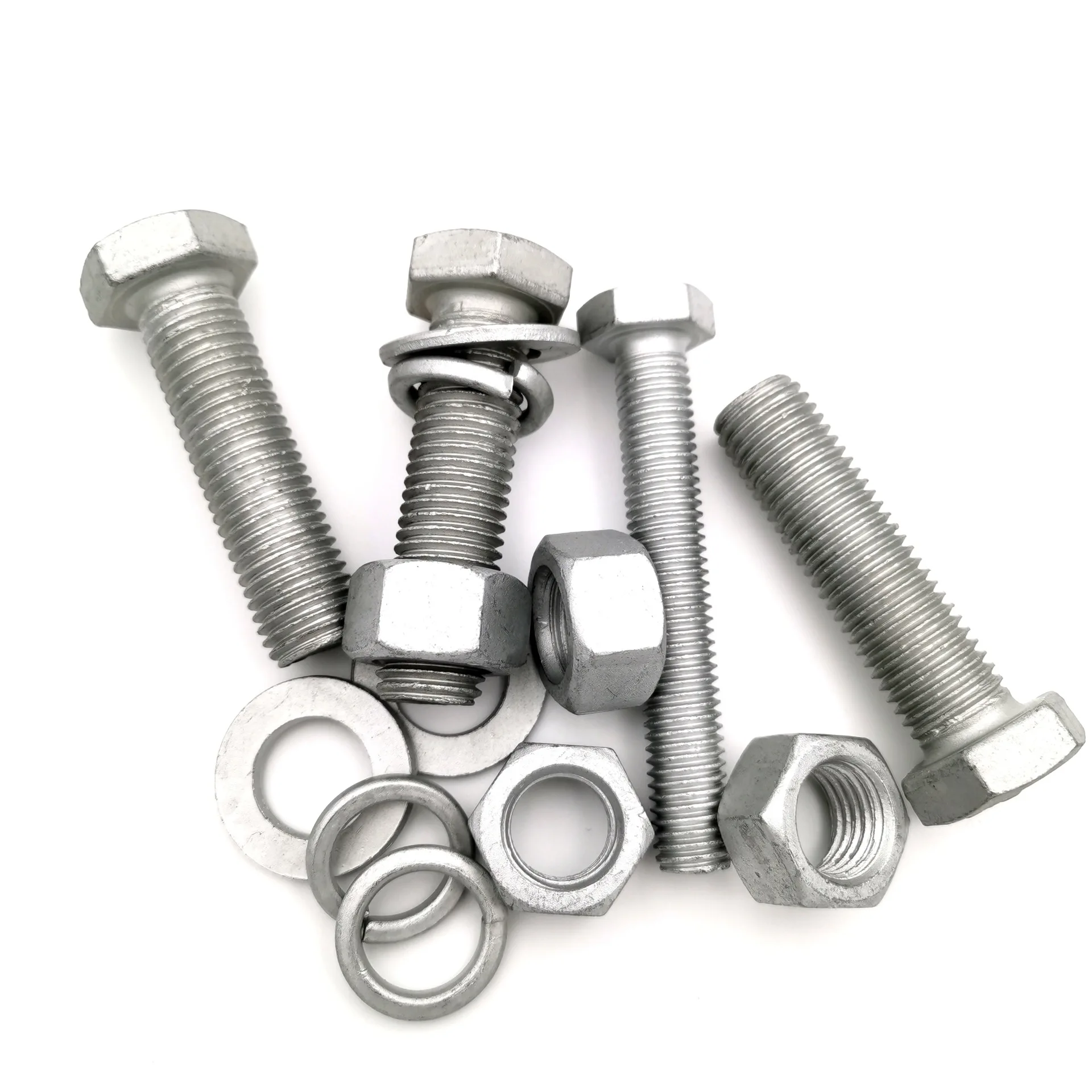 Hot-Dip Galvanized M8 M10 M12 M14 M16 M18 M20 Carbon Steel External Hex Bolt