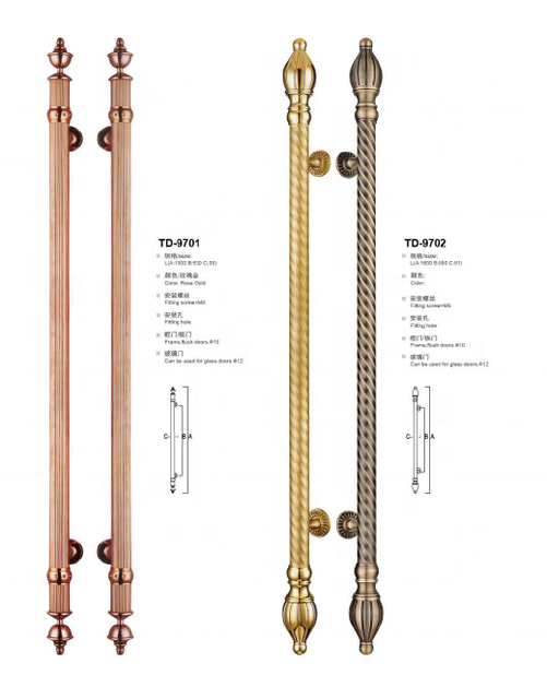 20 Years Factory Rose Gold Luxury Brass Door Handle