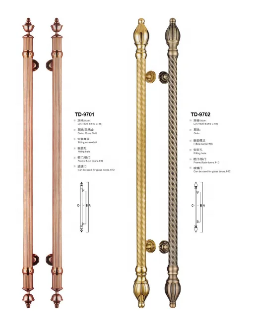 20 Years Factory Rose Gold Luxury Brass Door Handle