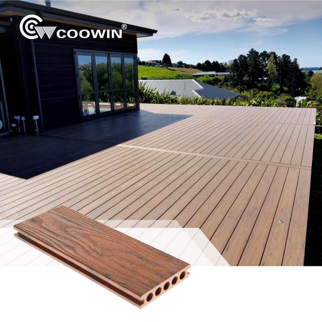Eco Friendly 3D Wood Grain Terrazza WPC DIY Tile