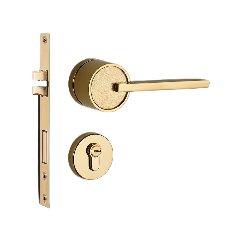 European Luxury Round Designer Door Knob Gold Matt Black